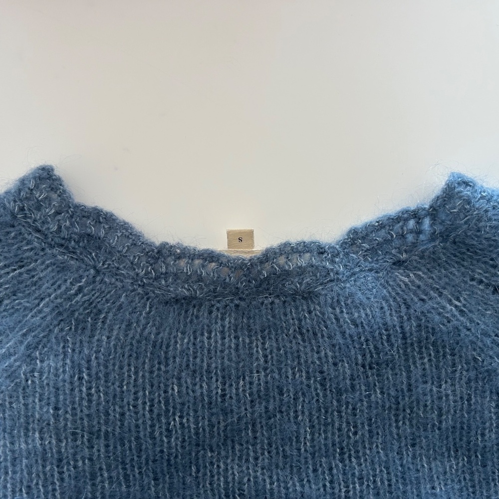 Elegant Vintage Blue Sézane Ella Sweater - Picture 4 of 6